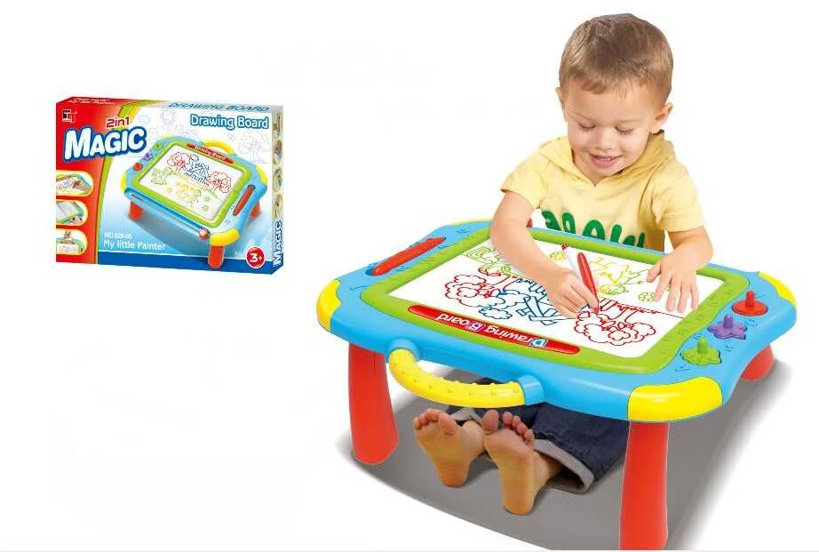 Malplay Magnetinė piešimo lenta su staliuku