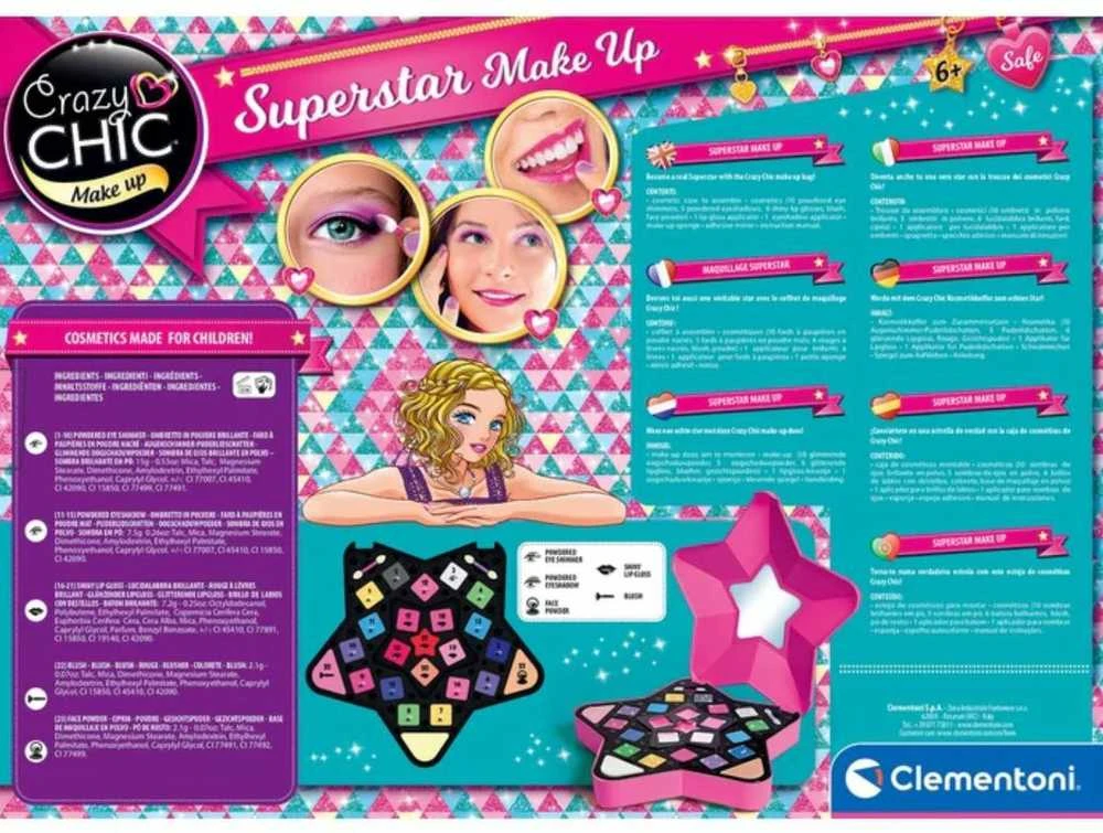 CLEMENTONI CRAZY CHIC kosmetikos rinkinys Superstar Make Up, 18604