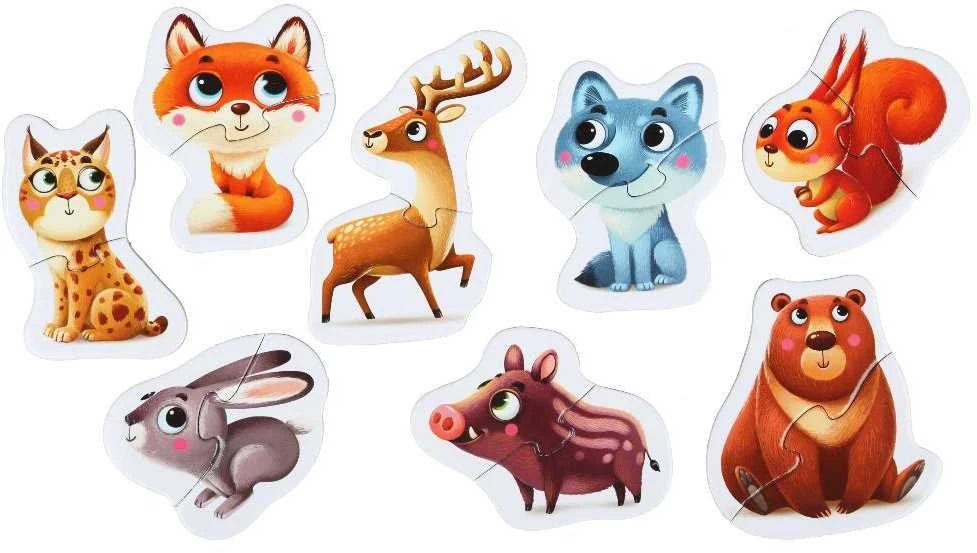 Puzzlika dėlionė "Miško gyvūnai"
