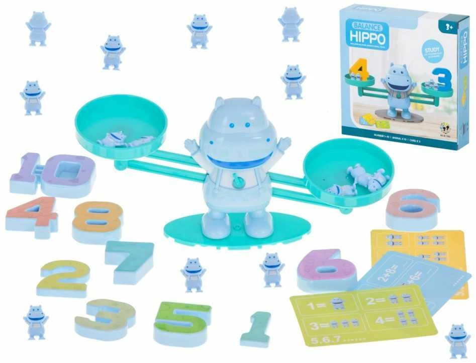 Mokomosios svarstyklės mokantis skaičiuoti hipopotamas mini