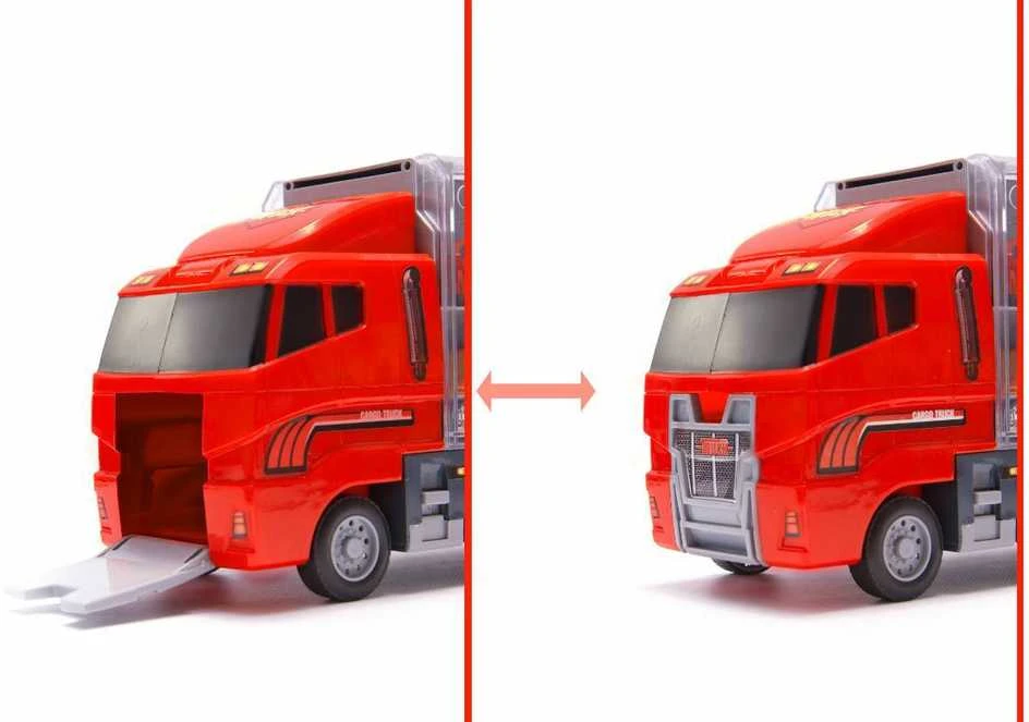 DWM Transporterio sunkvežimis TIR paleidimo įrenginys + metaliniai automobiliai ugniagesių komanda