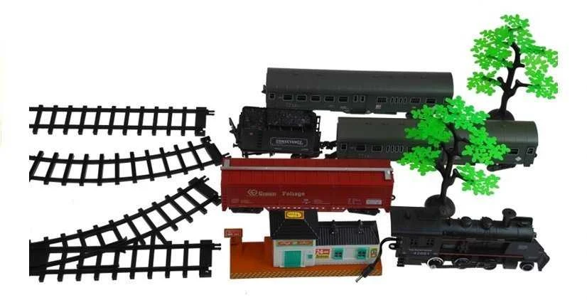 Lean Toys Rail King žaislinis traukinio rinkinys