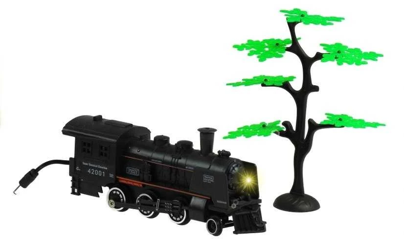 Lean Toys Rail King žaislinis traukinio rinkinys
