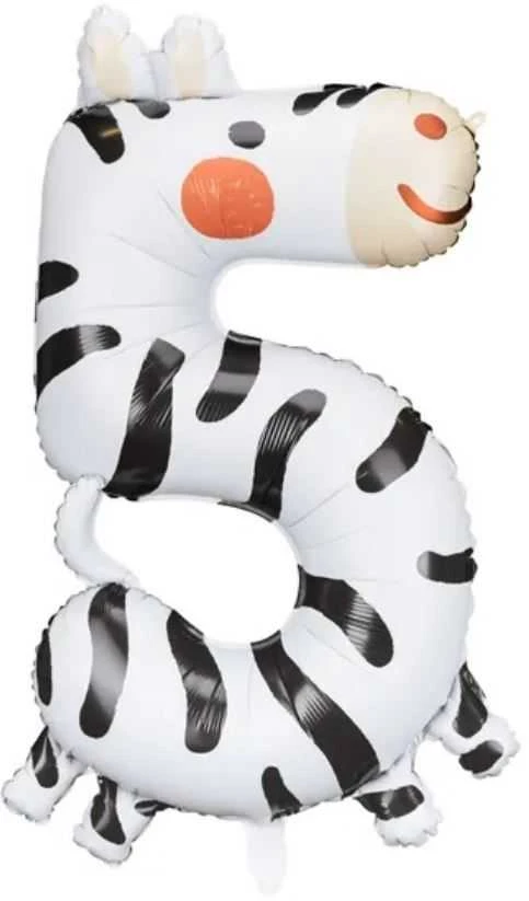 Folijos gimtadienio balionas 5 - Zebras 68x98 cm