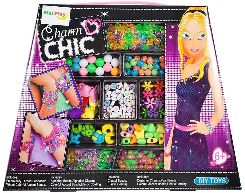 Malplay Žaislinis grožio rinkinys Charm Chic apyrankėms gaminti