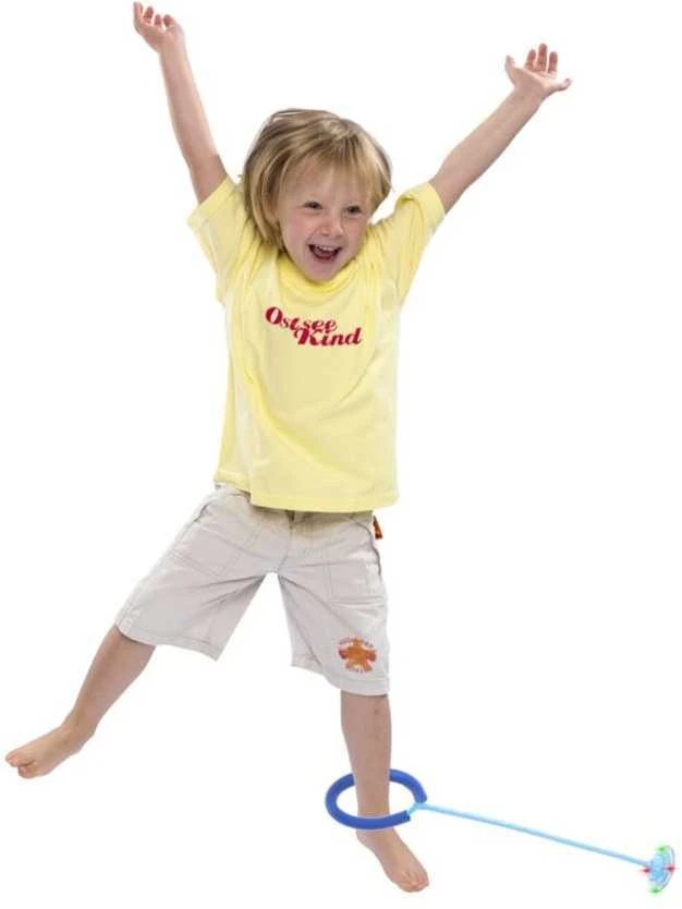 Hula hop kojų šokinėjimo kamuolys šviečiantis LED mėlynas