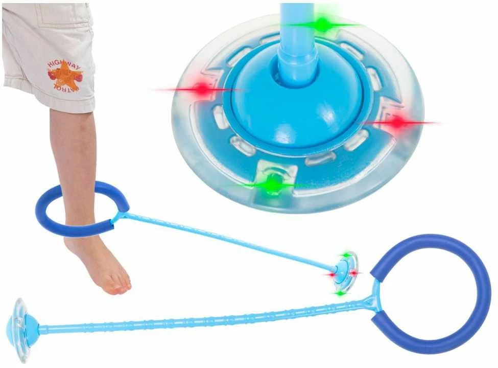 Hula hop kojų šokinėjimo kamuolys šviečiantis LED mėlynas