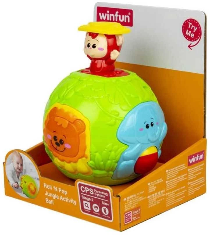 Smily Džiunglių veiklos kamuolys Winfun Roll 'N Pop