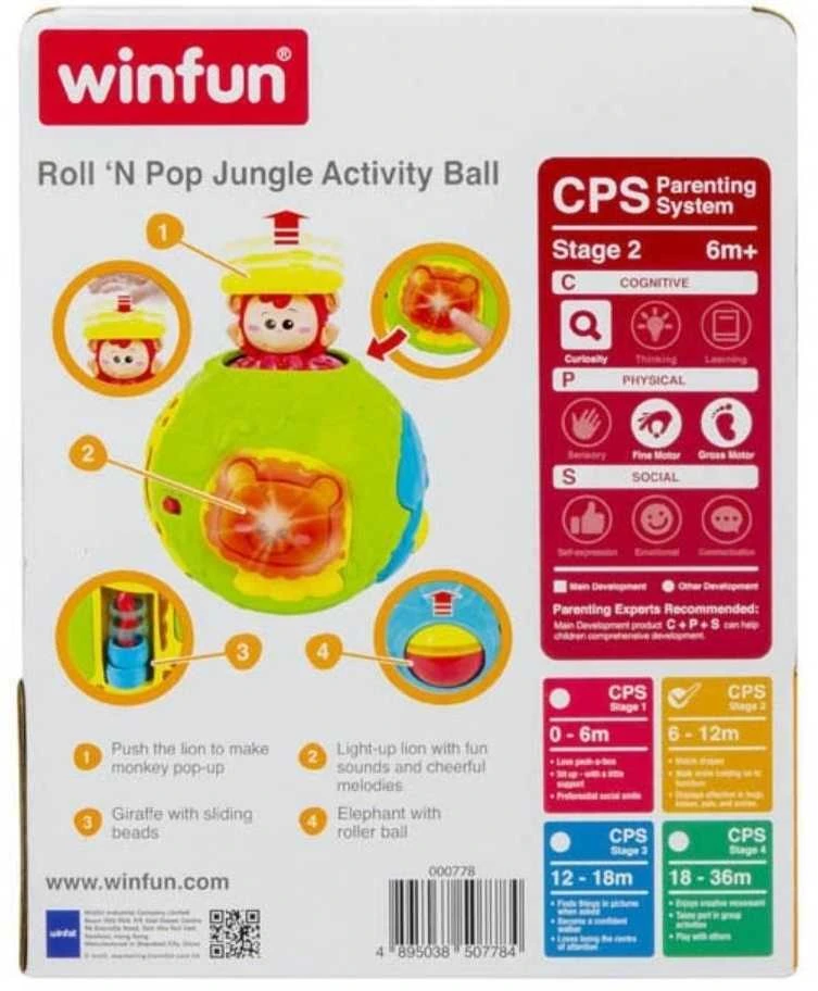 Smily Džiunglių veiklos kamuolys Winfun Roll 'N Pop