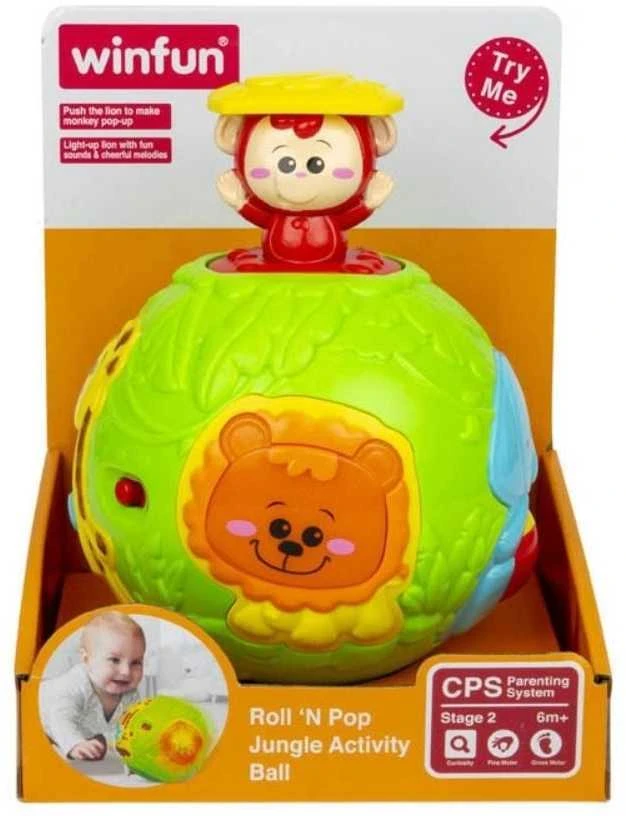 Smily Džiunglių veiklos kamuolys Winfun Roll 'N Pop