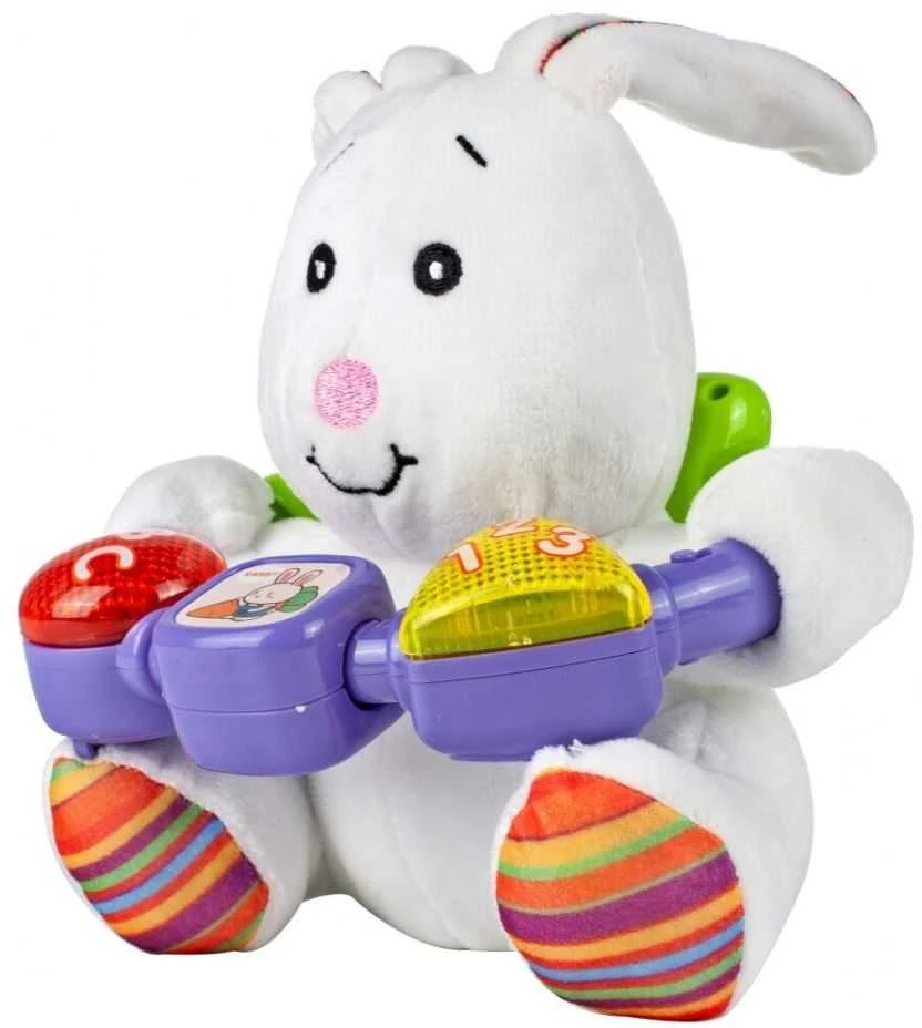 Malplay Minkštas žaislas Interaktyvus pliušinis zuikis, 20 cm