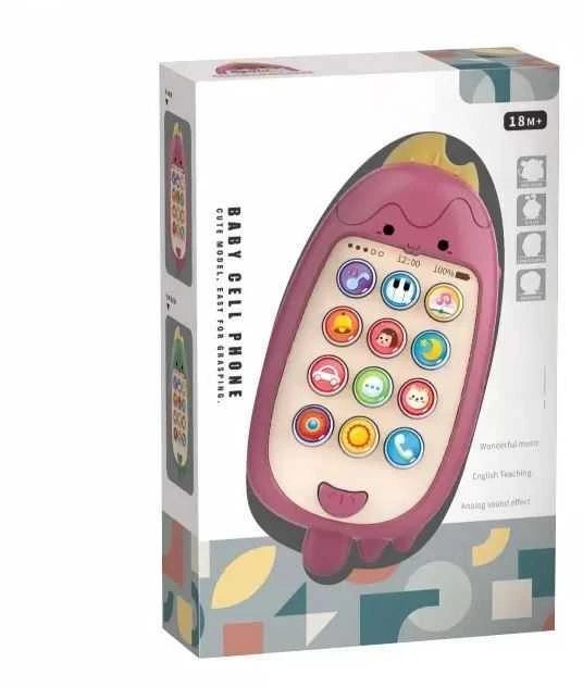 Interaktyvus žaislinis spalvingas telefonas (žalias)