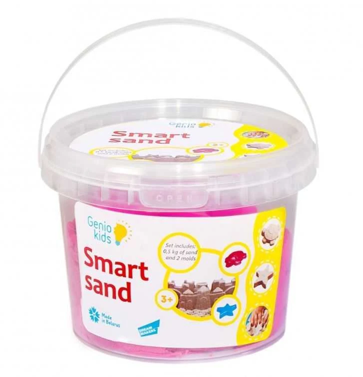 Išmanus kinetinis smėlis 0.5kg (rožinis)
