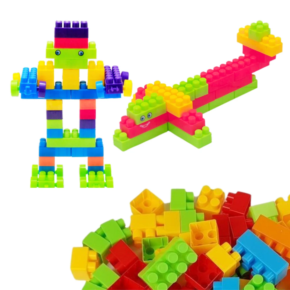 Lean Toys Spalvotų kaladėlių rinkinys 60 vnt