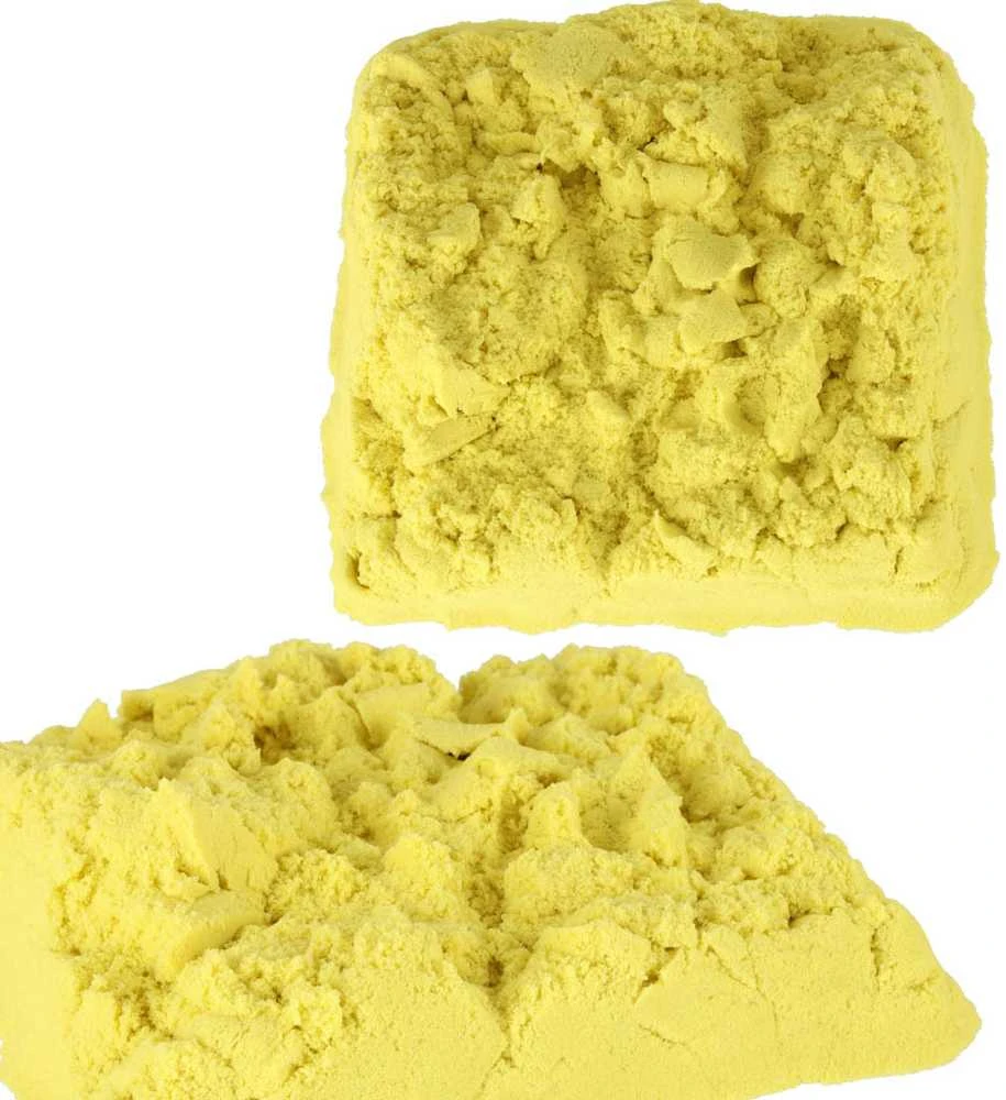 Kinetinis smėlis maišelyje 1kg, Geltonos spalvos