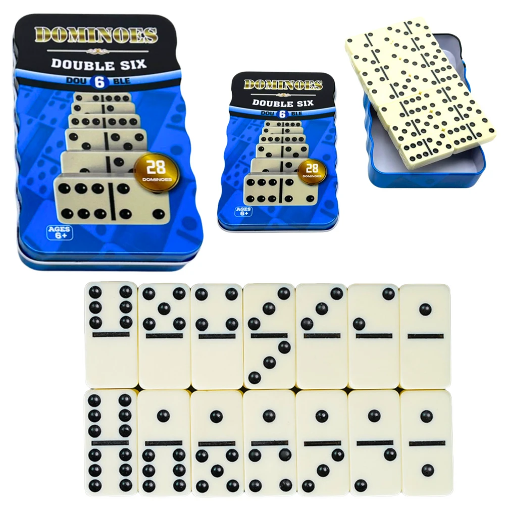 Lean Toys DOMINO KLASIKINIS EDUKACINIS LOGINIS ŽAIDIMAS 28 dalys