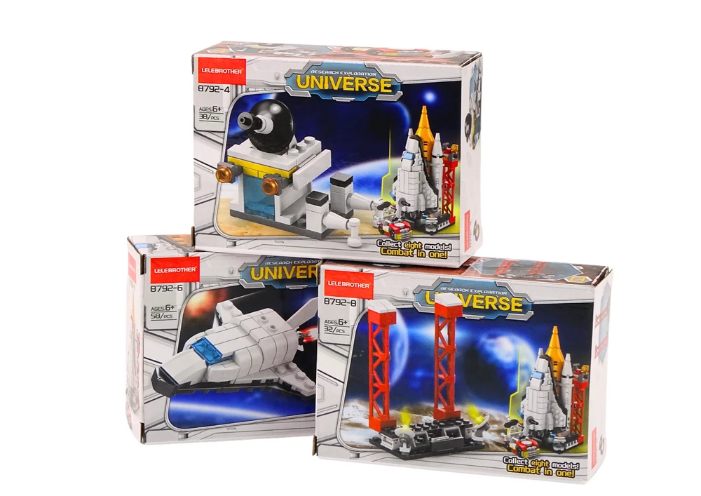 Lean Toys Kosminių Konstrukcijų Kaladėlių Rinkinys