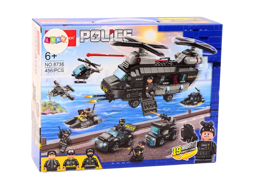 Lean Toys Konstruktorius su Specialiųjų Tarnybų Motyvu, 456 detalės