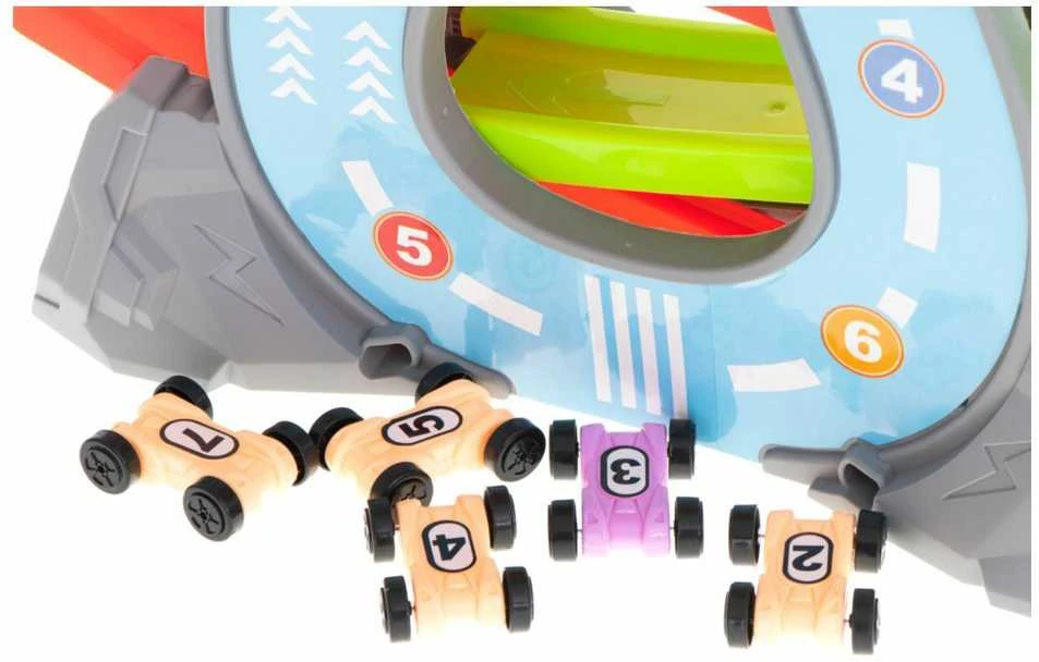 Huabiao Toys Krentančių mašinėlių rinkinys 5 aukštai, 8 mašinėlės