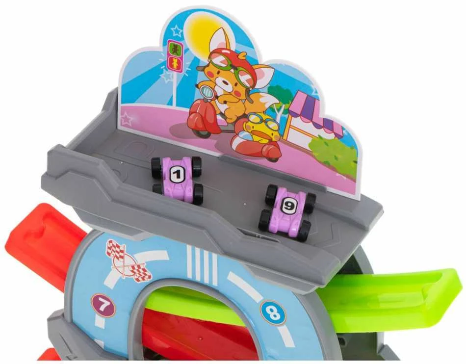 Huabiao Toys Krentančių mašinėlių rinkinys 5 aukštai, 8 mašinėlės
