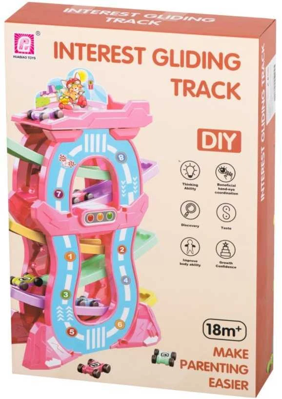 Huabiao Toys Krentančių mašinėlių rinkinys 5 aukštai, 8 mašinėlės