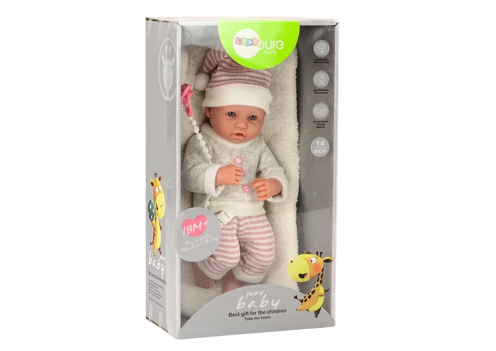 Lean Toys Lėlė su megztiniu ir aksesuarais