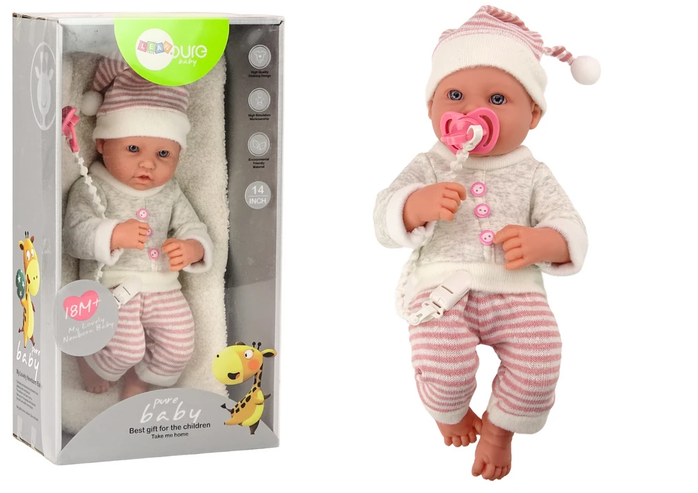 Lean Toys Lėlė su megztiniu ir aksesuarais