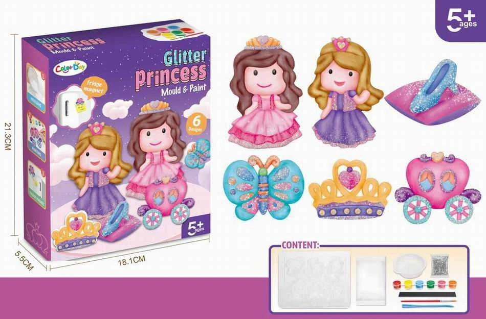 Malplay Kūrybinis rinkinys DIY - mergaitės iš gipso su akvarele