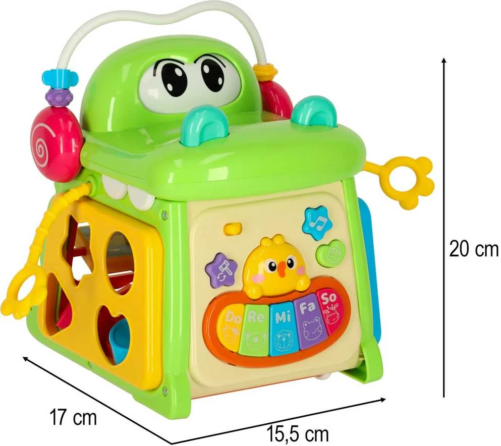 Mokomasis rūšiavimo kubas su pianinu 4in1
