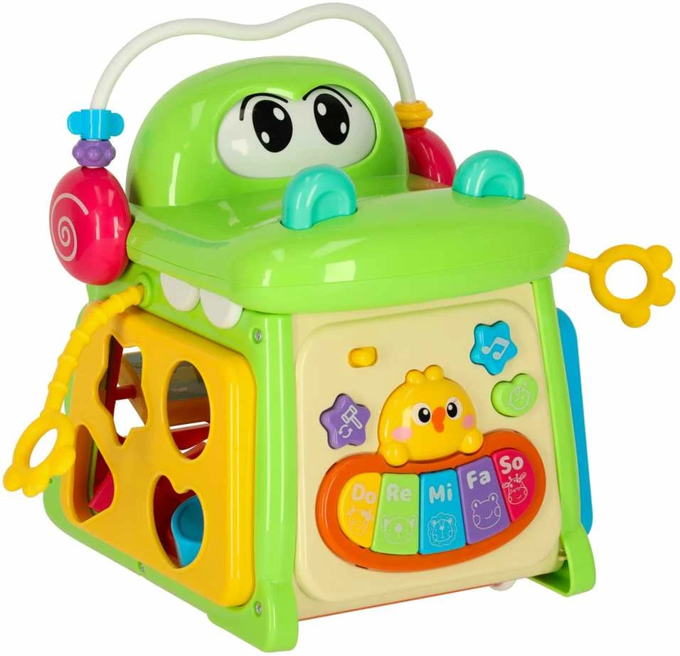 Mokomasis rūšiavimo kubas su pianinu 4in1