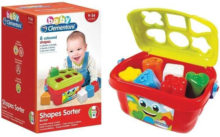 Kūdikis Clementoni: formų ir spalvų krepšelis