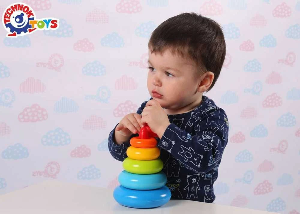 Technok Lavinamoji žiedų piramidė 20 cm aukščio