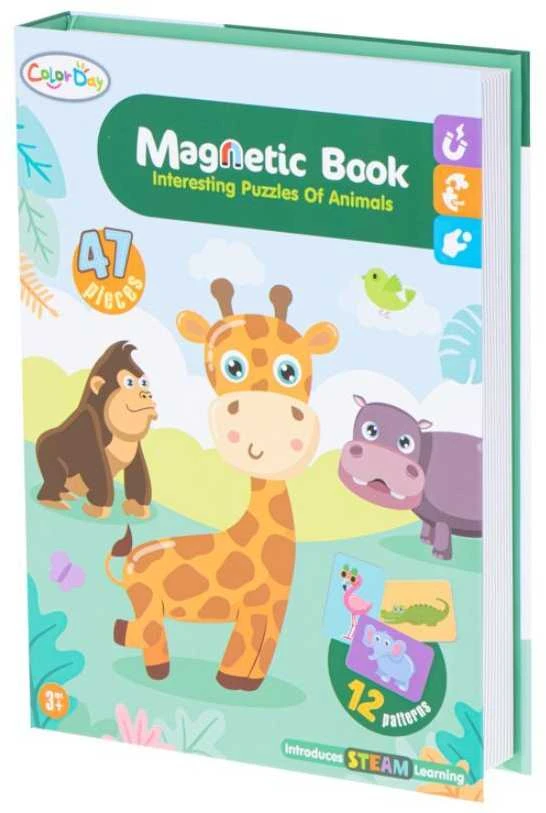Ikonka Magnetinė dėlionė safario gyvūnai 47el.