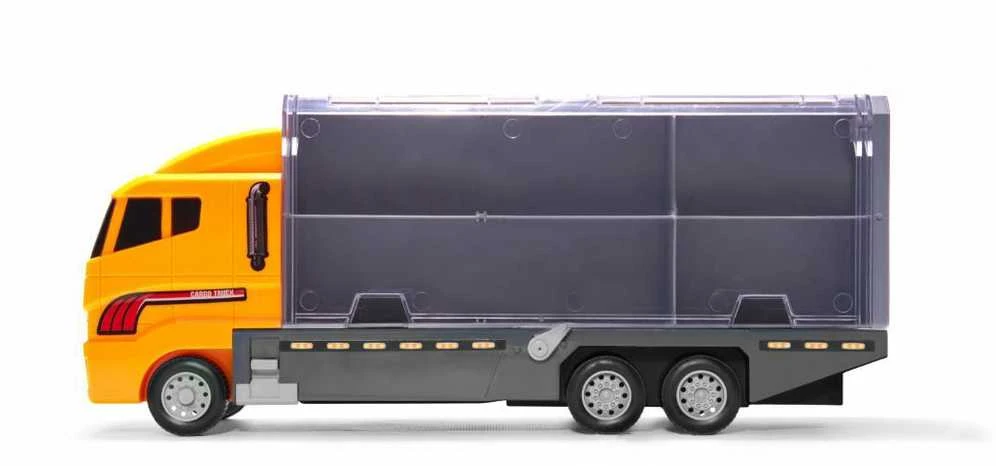 KIK Transporterio sunkvežimis TIR paleidimo įrenginys + metaliniai automobiliai statybinės mašinos