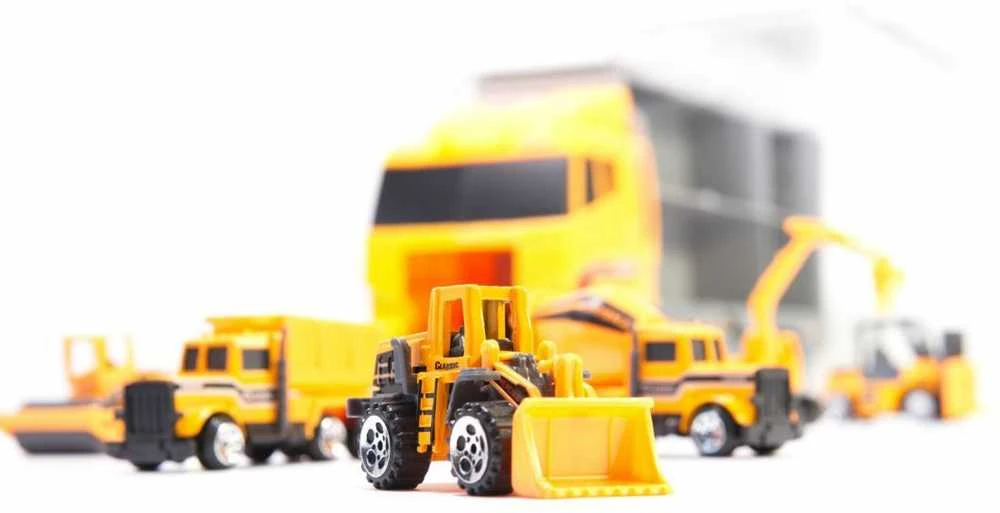 KIK Transporterio sunkvežimis TIR paleidimo įrenginys + metaliniai automobiliai statybinės mašinos