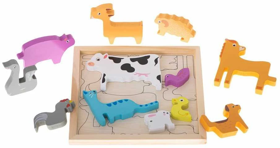 Ikonka KIK medinė dėlionė ANIMALS