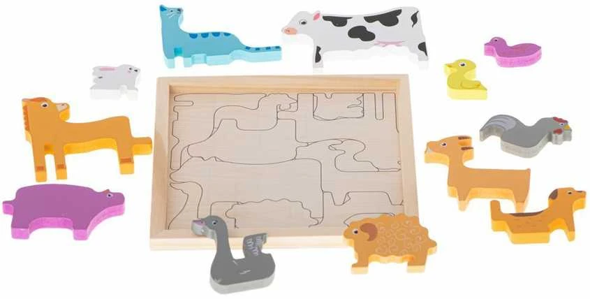 Ikonka KIK medinė dėlionė ANIMALS