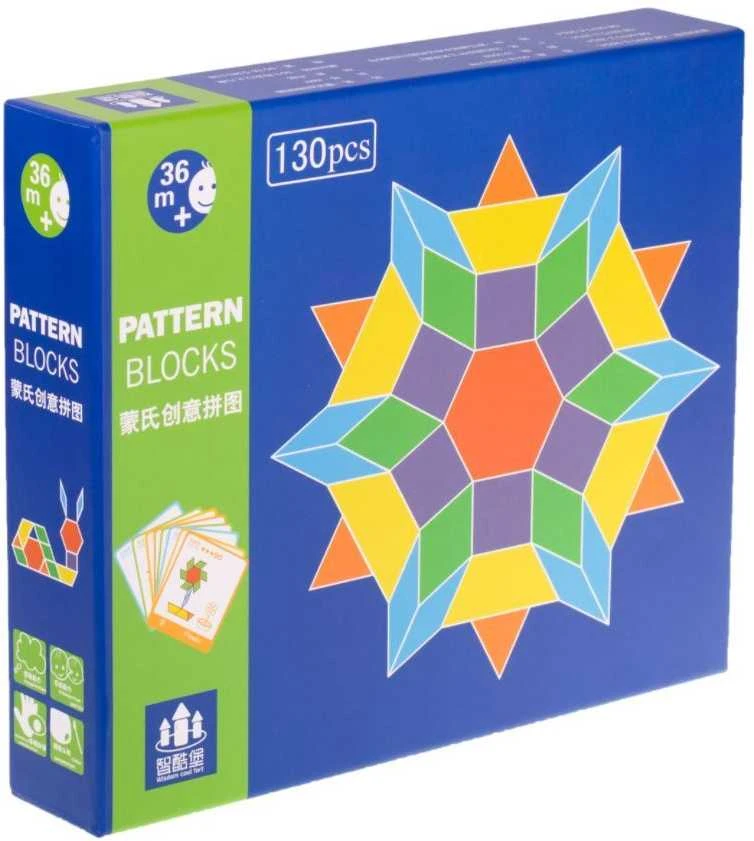 Medinė Montessori dėlionė - spalvotos formos