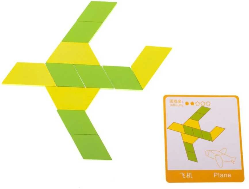 Medinė Montessori dėlionė - spalvotos formos