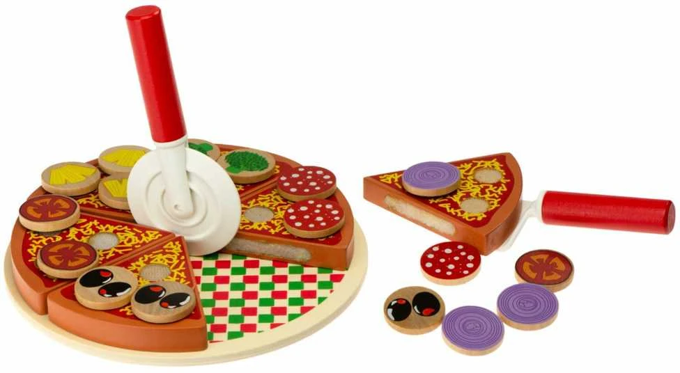 KIK Medinis žaidimų rinkinys Pizza su priedais