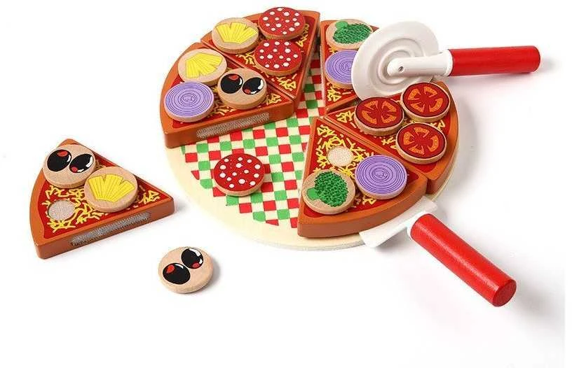 KIK Medinis žaidimų rinkinys Pizza su priedais