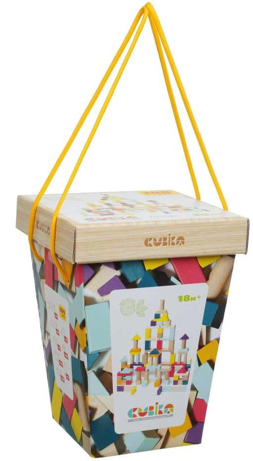 Cubika medinių kaladėlių rinkinys, 50vnt
