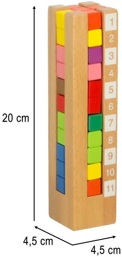 Catamino medinės mokomosios spalvotos kaladėlės