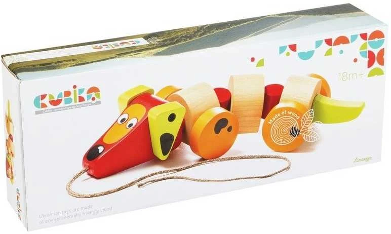 Cubika traukiamas žaislas "Taksiukas"