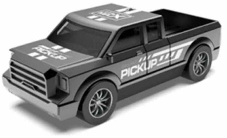 Metalinis automodeliukas Pick-up pilkas 7cm