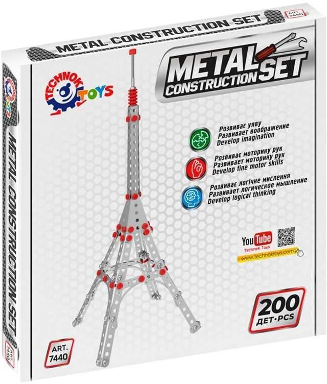 Technok konstruktorius metalinis 193 detalės 6412