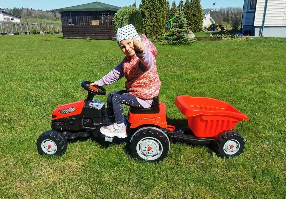 Pedalais minamas traktorius XXL su priekaba, Pilsan