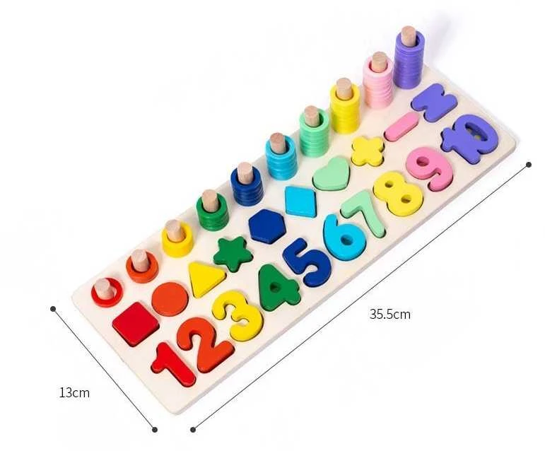 KIK MONTESSORI Medinis Lavinamasis Žaislas su Skaičiais ir Formelėmis