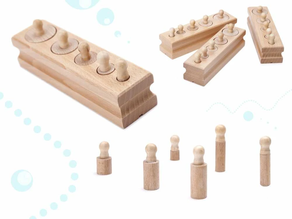 Medinė dėlionė Montessori svareliai
