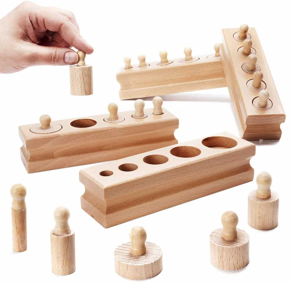 Medinė dėlionė Montessori svareliai